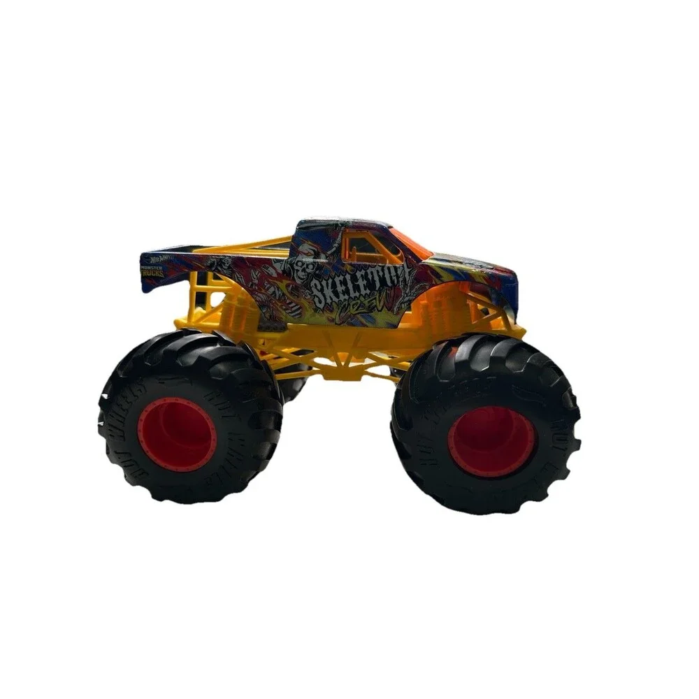 Hot Wheels 1:24 Skeleton Crew Monster Truck BIG Tires Independent Suspension!!